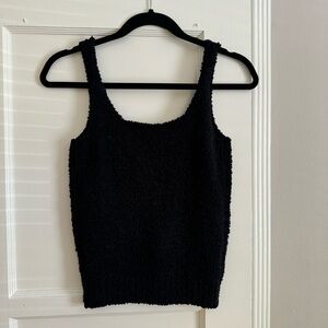 SKIMS black fuzzy top